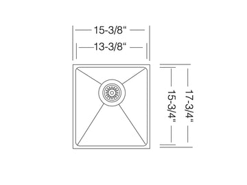 15 inch Stainless Steel Undermount Single Bowl Bar Sink - Trend 15 - Sink Depot